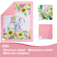 Cloele pink animal print nursery detail for girls