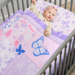 Cloele three-piece baby nursery bedding set displayed together