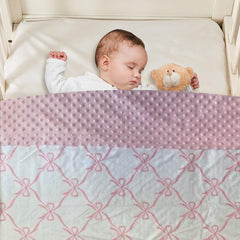 Closockey baby blanket soft flannel close-up highlights breathable texture and gentle skin feel.