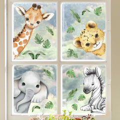 Clothmile tiger watercolor window sticker enhances nursery decor and imagination.