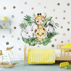 clothmile watercolor jungle elephant wall decal adds vibrant color to nurseries