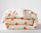 CLoucl muslin crib comforter front view shows soft double-layer fabric for gentle sleep