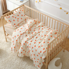 CLoucl muslin crib comforter reversible side highlights all-season warmth and versatility