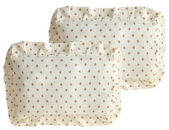 CLoucl toddler pillowcase with ruffle, 13x18, fits standard pillows for gentle, breathable baby sleep