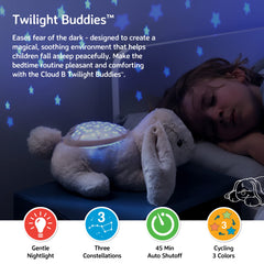 Cloud b Calming Nightlight Star Projector projecting stars on the ceiling.