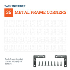 Cloverdale Supply four-hole corner brace with screws for sturdy L-shaped joints.