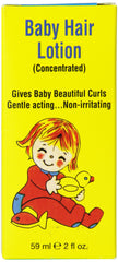 Clubman Baby Hair Lotion bottle pour shows gentle hydration for delicate infant hair.