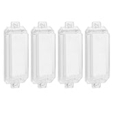 CLYMENE light switch cover guard clear front view showing child-proof protection for rocker switches.