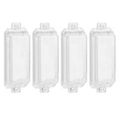 CLYMENE light switch cover guard clear front view showing child-proof protection for rocker switches.