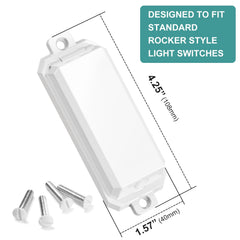 CLYMENE rocker-switch guard showing easy install concept for parents.
