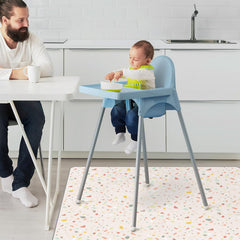 Anti-slip backing keeps the mat in place during dining sessions.
