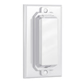 CLYMENE white rocker switch guard protecting against accidental activation.