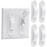 CLYMENE wall switch guard 4-pack in white protects toggles from accidental use