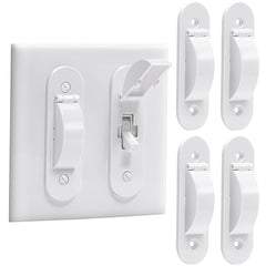 CLYMENE wall switch guard 4-pack in white protects toggles from accidental use