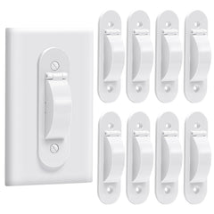 CLYMENE wall switch guard demonstrates the on-off toggle protection.