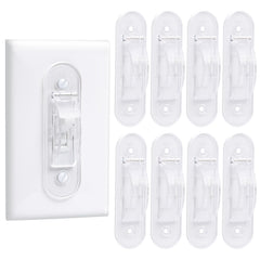 CLYMENE wall switch guard closed protects against accidental power interruptions.