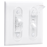 CLYMENE wall switch guard with clear toggle cover protects appliances and lights.