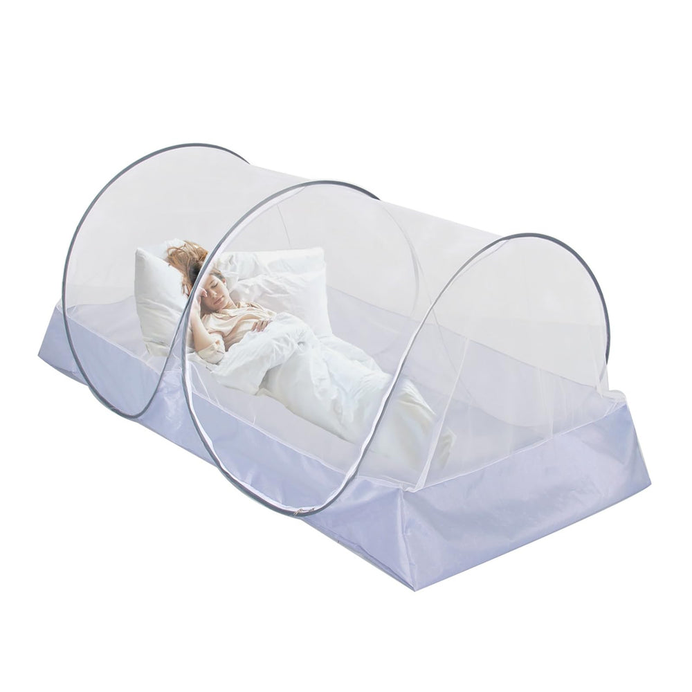 CMINGJ portable mosquito net on bed, pop-up design for uninterrupted sleep