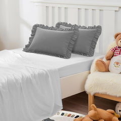 Cobedzy 13x18 pillowcase with lotus edge; stylish design for kids' bedrooms.
