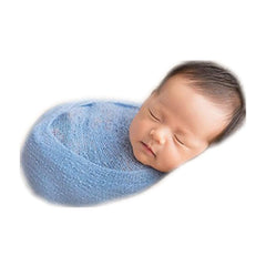Coberllus blue-newborn-wrap-soft-knit fabric ideal for gentle shoots.
