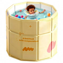 COBOPANDA kids' tub unfolded for a quick water-filled bath in a bathroom