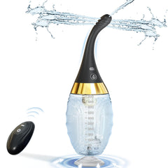 Cocenissy anal douche kit with suction cup for hands-free operation in bathroom setting