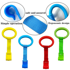 Codree red pull up rings encourage early walking attempts with comfy grips.