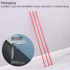 Coengwui peel and stick L shaped molding demonstrates quick installation