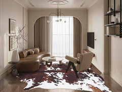 coffinsea cowhide rug slip-resistant bottom ensures stable footing on any floor