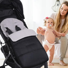 COHEALI plush polar fleece lining footmuff offers soft, comfortable naps on the go.