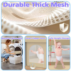 Coilace 360-degree breathable mesh for airflow and supervision.