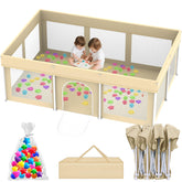 Coilace foldable playpen ready for use, easy setup for safe indoor play.