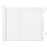 Colbabe retractable gate rolled up to save space in hallways.