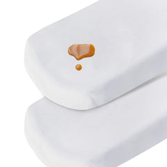 Coldwind bassinet sheets waterproof cover protects the mattress from spills.