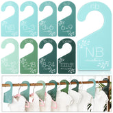 Colingmill baby closet dividers organize eight newborn outfits clearly.