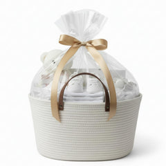 Colingmill Valentine gift basket with PU handle, ready to gift and store.