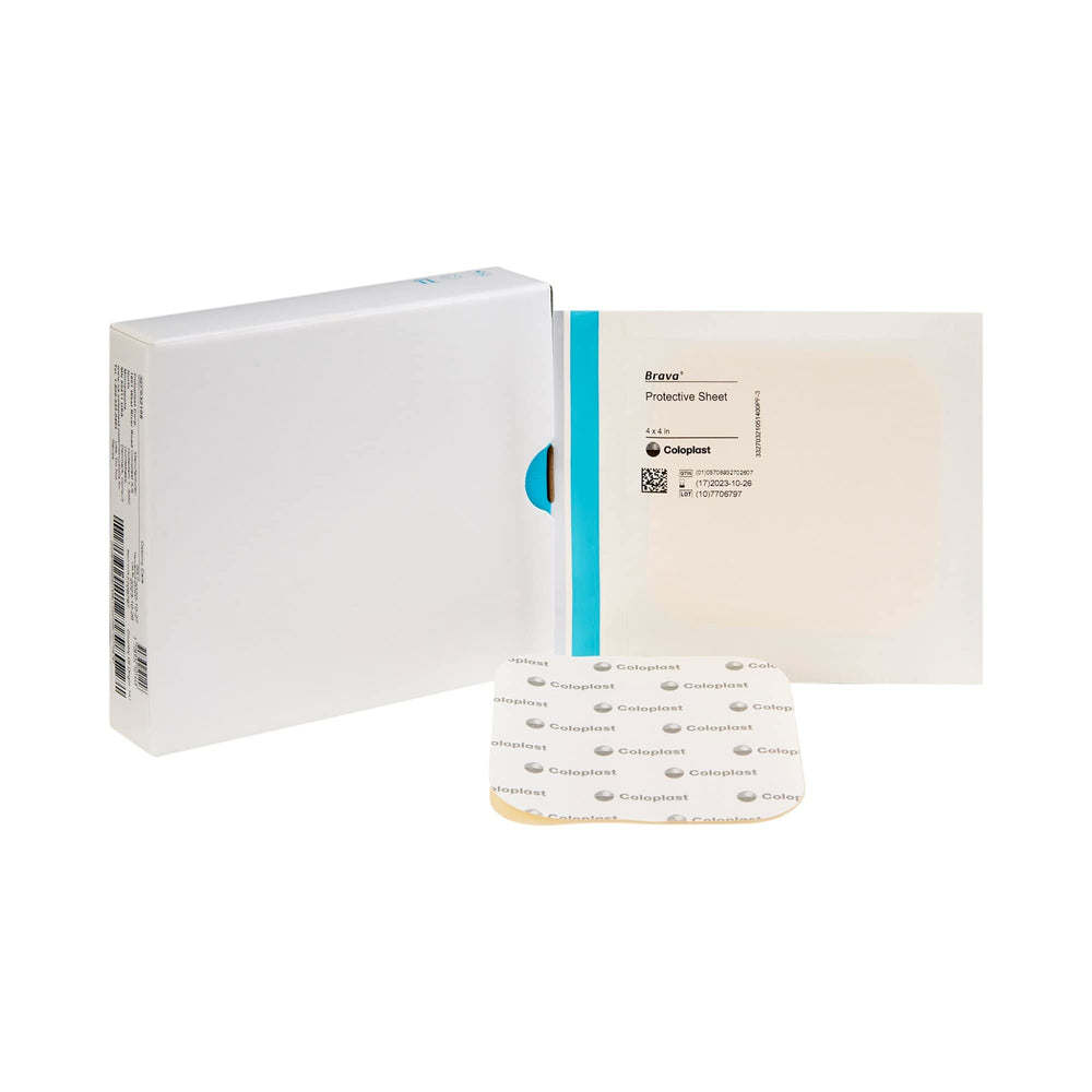 Coloplast Brava protective sheet on moist skin for secure adhesion