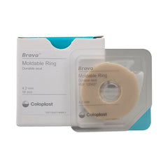 Coloplast Brava Thick Barrier Ring closeup demonstrates moldable sealing on uneven skin