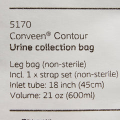 Coloplast Conveen Security+ 600 mL leg bag packaging box of ten