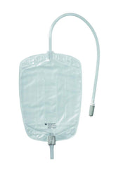 Coloplast Conveen Security+ leg bag worn on the leg with secure, low-profile contours.