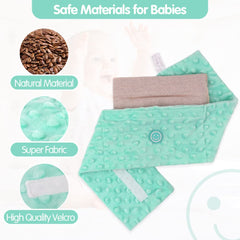 Comfheat adjustable Velcro wrap secures around the baby's belly for a snug fit.