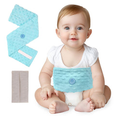 Comfheat flaxseed pack heat wrap provides gentle tummy warmth for infant comfort.
