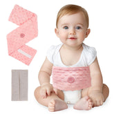 Comfheat flaxseed tummy wrap in pink provides soft heat for tiny tummies.
