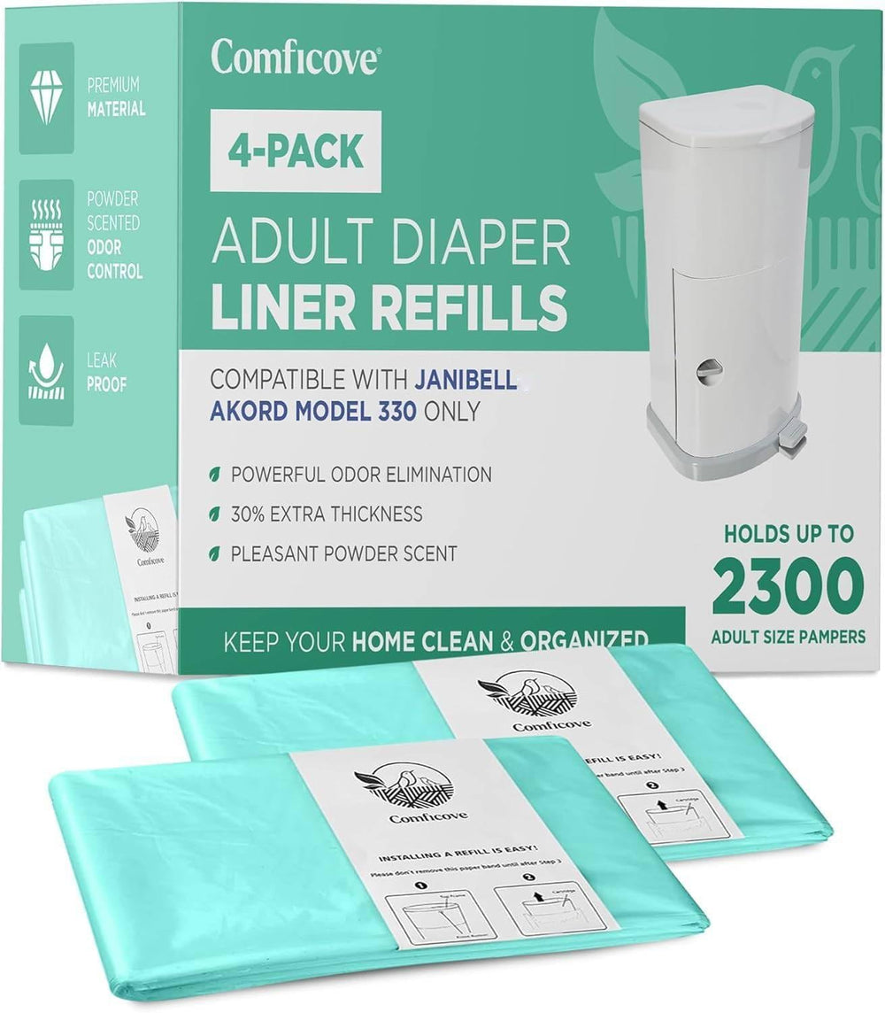 COMFICOVE 8-pack diaper liner refills for clean, hygienic disposal.