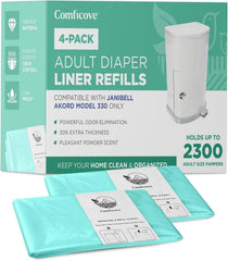 COMFICOVE 8-pack diaper liner refills for clean, hygienic disposal.