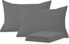 Comfort Beddings youth pillowcase 16x22 grey envelope closure keeps pillows tidy.