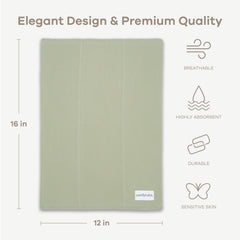 Comfy Cubs Burp Cloths Pack 10 in use demonstrates gentle skin-friendly material for baby care.