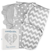 Comfy Cubs Easy Swaddle Blanket 3 Pack – newborn comfort, breathable cotton.