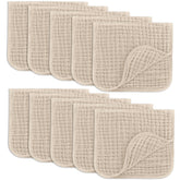 Comfy Cubs muslin burp cloth with full coverage for shoulder protection and mess control.