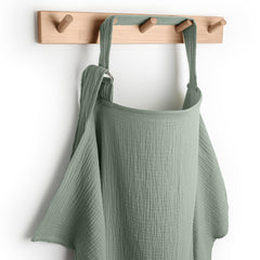 Comfy Cubs Muslin Cover close-up shows soft fabric and breathable comfort for baby feeds.